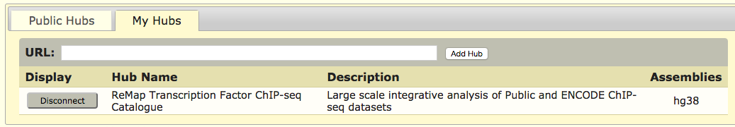 Track Hub in the track hub registry